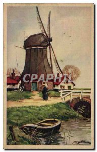 Nederland - Holland - Netherlands - windmill - windmill - windmolen - Old Pos...