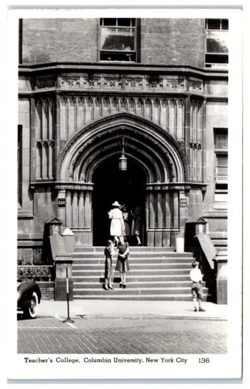 1946 RPPC Teacher's College, Columbia University, New York City Postcard 