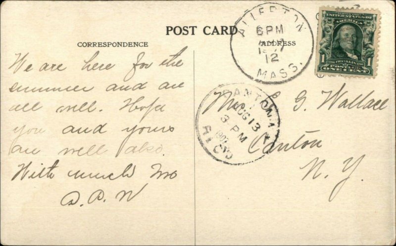 Allerton MA Birdseye View c1910 Postcard