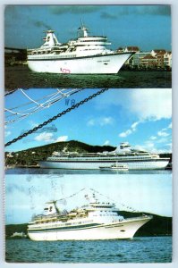 Hamilton Bermuda Postcard MS Sun Viking MS Song MS Nordic 1982 Posted