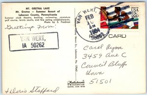 1984 Van Wert, IA Post Office Cancel Postcard Fancy USPO Postal History A267