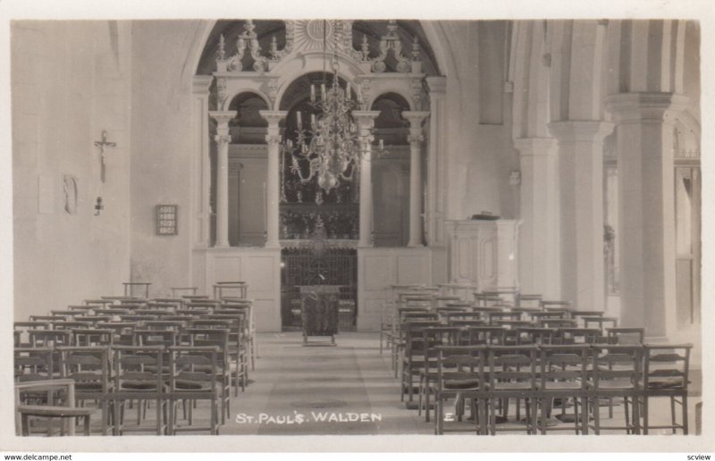 RP: WALDEN , Essex , England , 1930-50s ; St Paul's Church , Interior