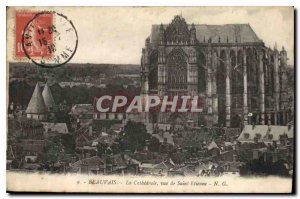 Old Postcard Beauvais Cathedral to Saint Etienne