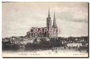 Old Postcard Chartres The Cathedral