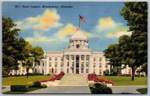 Vtg Montgomery Alabama AL State Capitol Building 1950s View Unposted Postcard