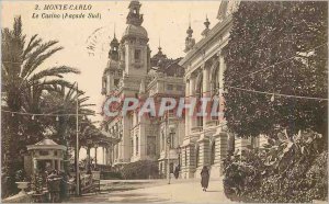 Old Postcard MONTE CARLO Casino frontage South