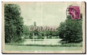 Old Postcard surroundings Douran Piece of Eau du Chateau d Angevilliers