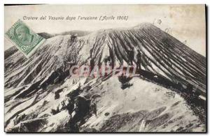Postcard Ancient Crater Volcano Vesuvius dopo l & # 39eruzione Aprile 1906