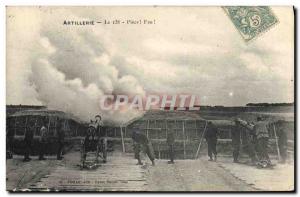 Old Postcard The Army Artillery 138 Piece Fire
