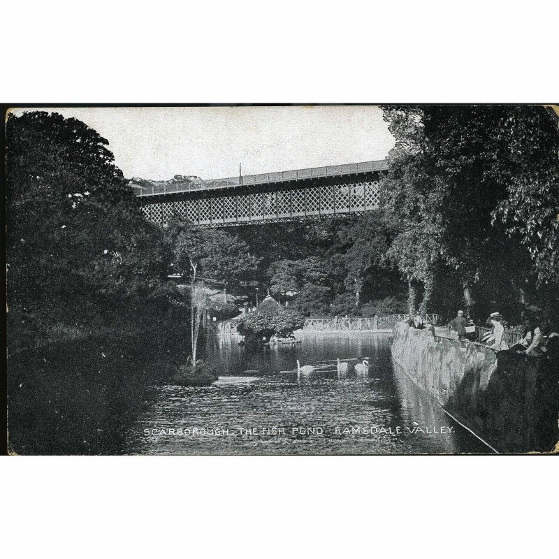 Dennis & Holloway Scarborough Postcard 'Scarborough, The Fish Pond, Ramsdale Val