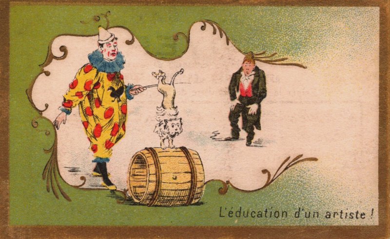 Victorian Trade Card Eau des Carmes Boyer L'éducation d'un Artiste! L1