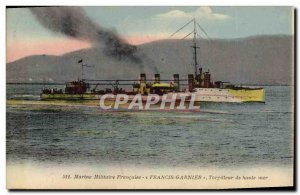 Old Postcard warship Francis Garnier ocean Torpilleur