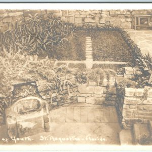 c1930s St Augustine FL RPPC Ponce de Leon's Fountain of Youth Real Photo PC A21