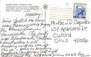 Harvard Square Cambridge, Massachusetts Postcard