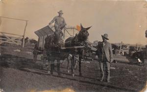 D63/ Occupational RPPC Real Photo Postcard c1910 Delivery Wagon Horses 9