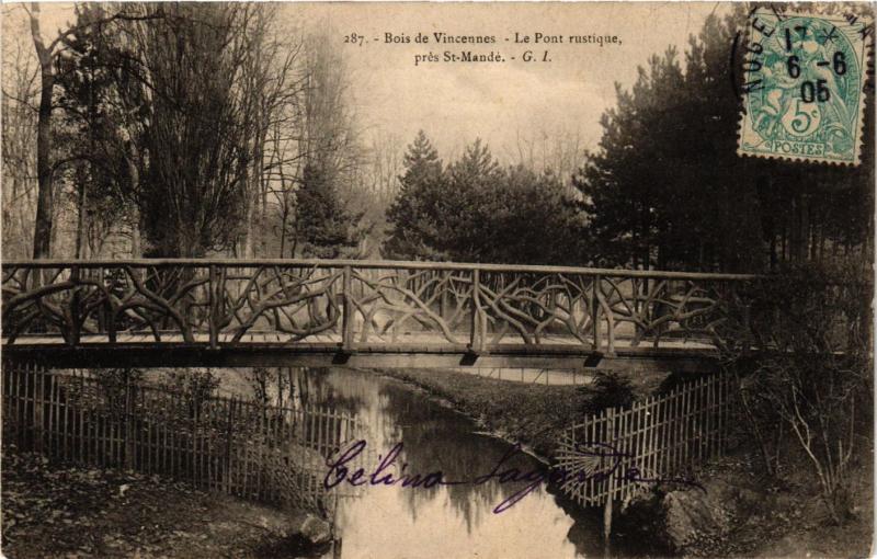 CPA Bois de Vincennes - Le Pont rustique, pres St-Mande (259982)