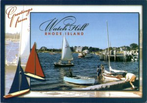 Postcard RI Westerly - Greetings from Watch Hill Rhode Island