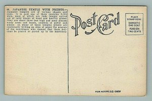 Temple Priests Japan Japanese Postcard 