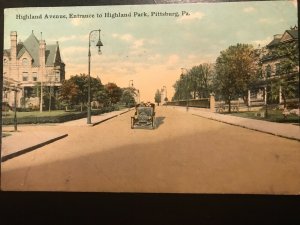 Vintage Postcard 1913 Highland Avenue Highland Park Pittsburg Pennsylvania