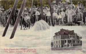 D73/ Belle Plaine Iowa Ia Postcard c1910 2View Jumbo Artesian Well Crowd 1