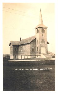 Chatham MA Church Of The Holy Redeemer, Vertical Real Photo Postcard,