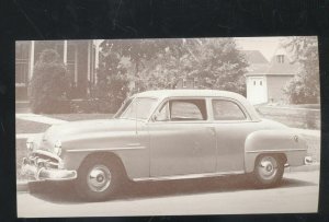 1951 PLYMOUTH CRANBROOK CLUB COUPE CAR DEALER ADVERTISING POSTCARD