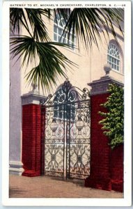 M-95145 Gateway to St Michael's Churchyard Charleston South Carolina USA