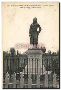 Old Postcard Statue of & # 39Henri of Rochejaquelin Generalissime the armed V...