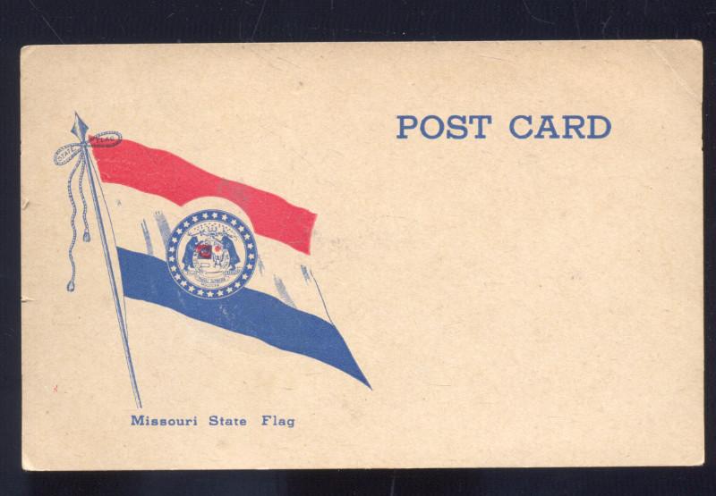 MISSOURI STATE FLAG MO. VINTAGE PATRIOTIC POSTCARD