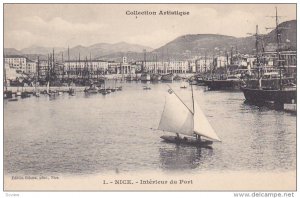 Sailboat, Interieur Du Port, Nice (Alpes Maritimes), France, 1900-1910s