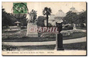 Old Postcard Rennes Les Jardin des Plantes Greenhouses