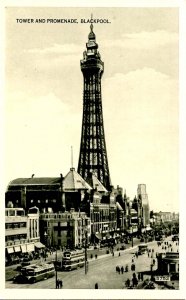UK - England, Blackpool. Central Promenade and Tower