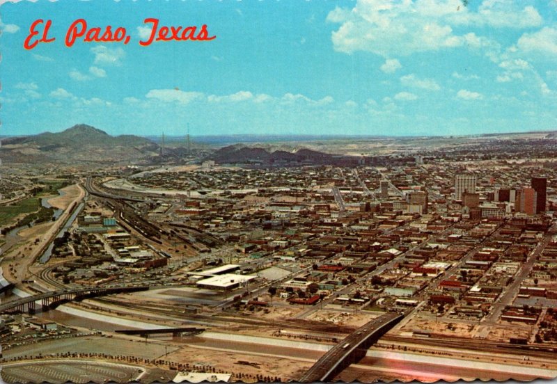 Texas El Paso Aerial View International Bridge