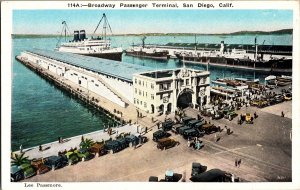 Broadway Passenger Terminal, San Diego CA Vintage Postcard I52