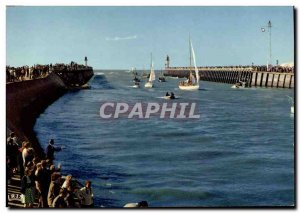 Modern Postcard The Deauville Trouville Sailing boats and jetties Boat