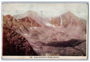 1908 Gray's Torrey Peaks Mountain Cliff Rocks Colorado Vintage Antique Postcard 