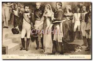 Old Postcard Napoleon receives the Queen of Prussia in Tilsit, July 6, 1807 V...