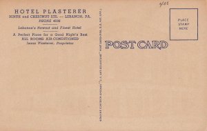 Postcard Hotel Plasterer Lebanon PA