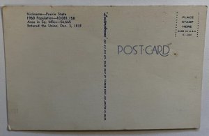 Vintage Postcard Greetings from Illinois State Map K2