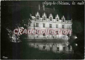 Modern Postcard Azay the curtain (I and L) Illuminates castle