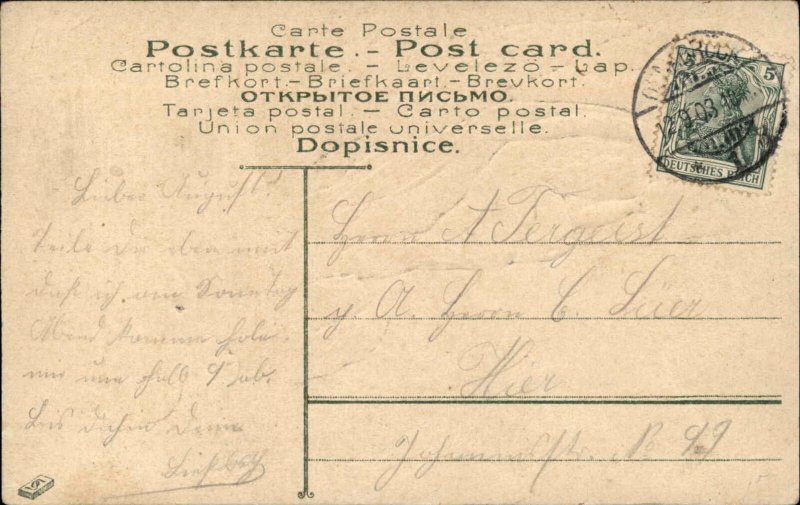 Die Loreley German Legend Fantasy Siren Dead Sailor c1910 Vintage Postcard 