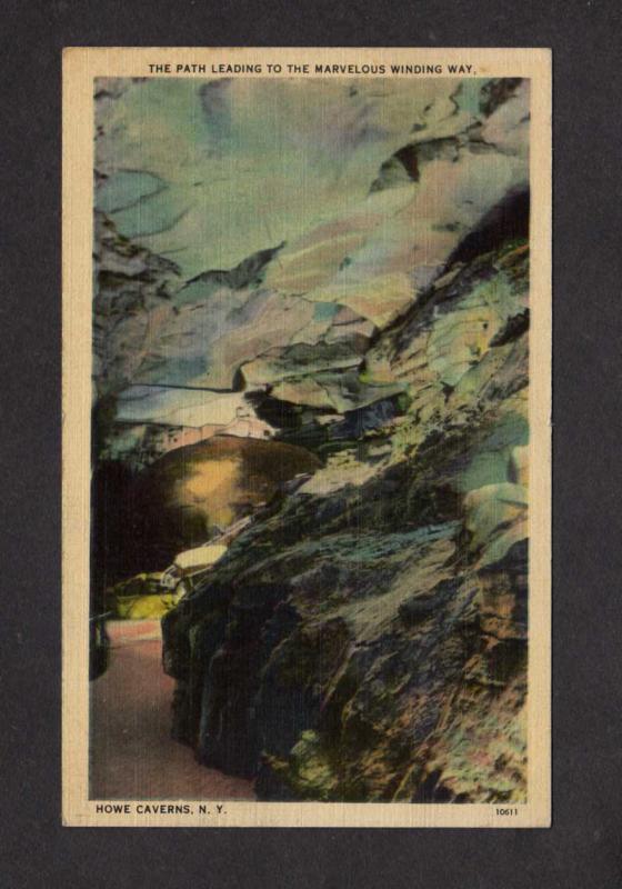 NY Winding Way Path Howe Caves Caverns New York Tunnels  Postcard