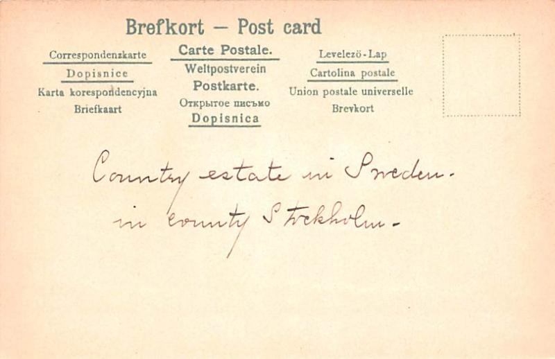 Sweden Old Vintage Antique Post Card Fran Sveriges Bygder Writing on back