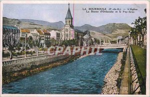 Old Postcard La Bourboule P D The Church Banne Ordanche and Puy Gros