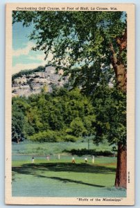 c1940 La Crosse Wisconsin Vintage Postcard Overlooking Golf Course Foot Bluff