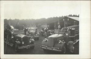 Water View VA Postal Cancel Fire Engines VA License Plates Real Photo Postcard