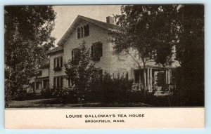 BROOKFIELD, Massachusetts MA ~ LOUISE GALLOWAY'S TEA HOUSE ca 1920s Postcard