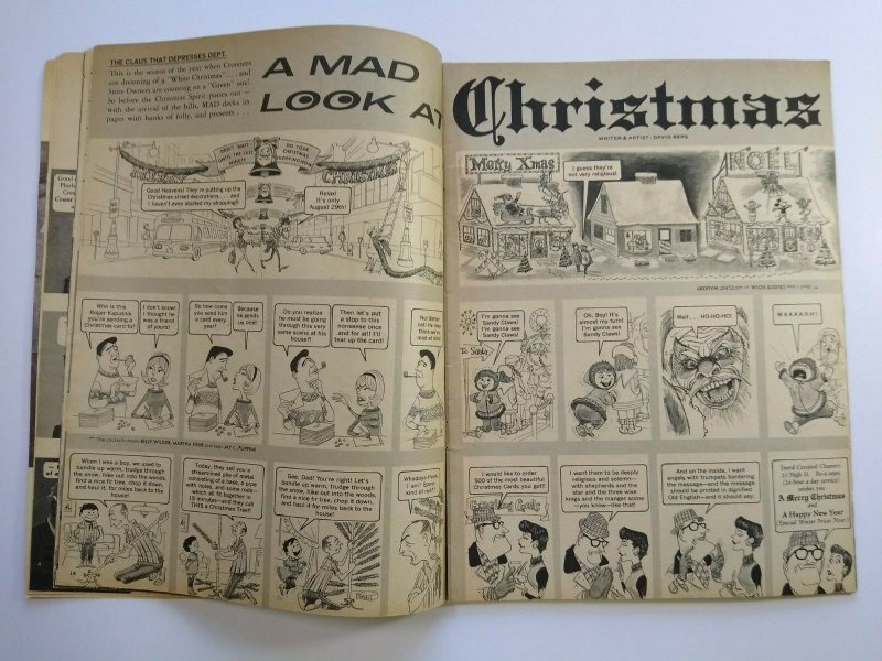 MAD Magazine Jan 1962 No 68 Seasons Greetings Santa Cover Comic Strip Characters 