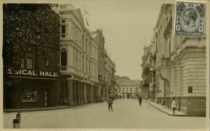 straits settlements, SINGAPORE, Battery Road, Medical Hall (1910s) RPPC Postcard