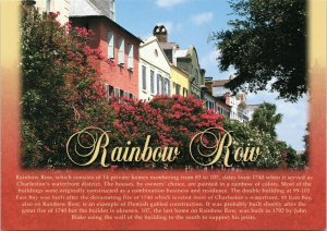 postcard Charleston South Carolina - Rainbow Row